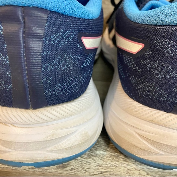 Asics Women Gel-Excite 7 Running Shoes Amplifoam LaceUp Blue/White/Pink 1012A875 - Picture 11 of 12